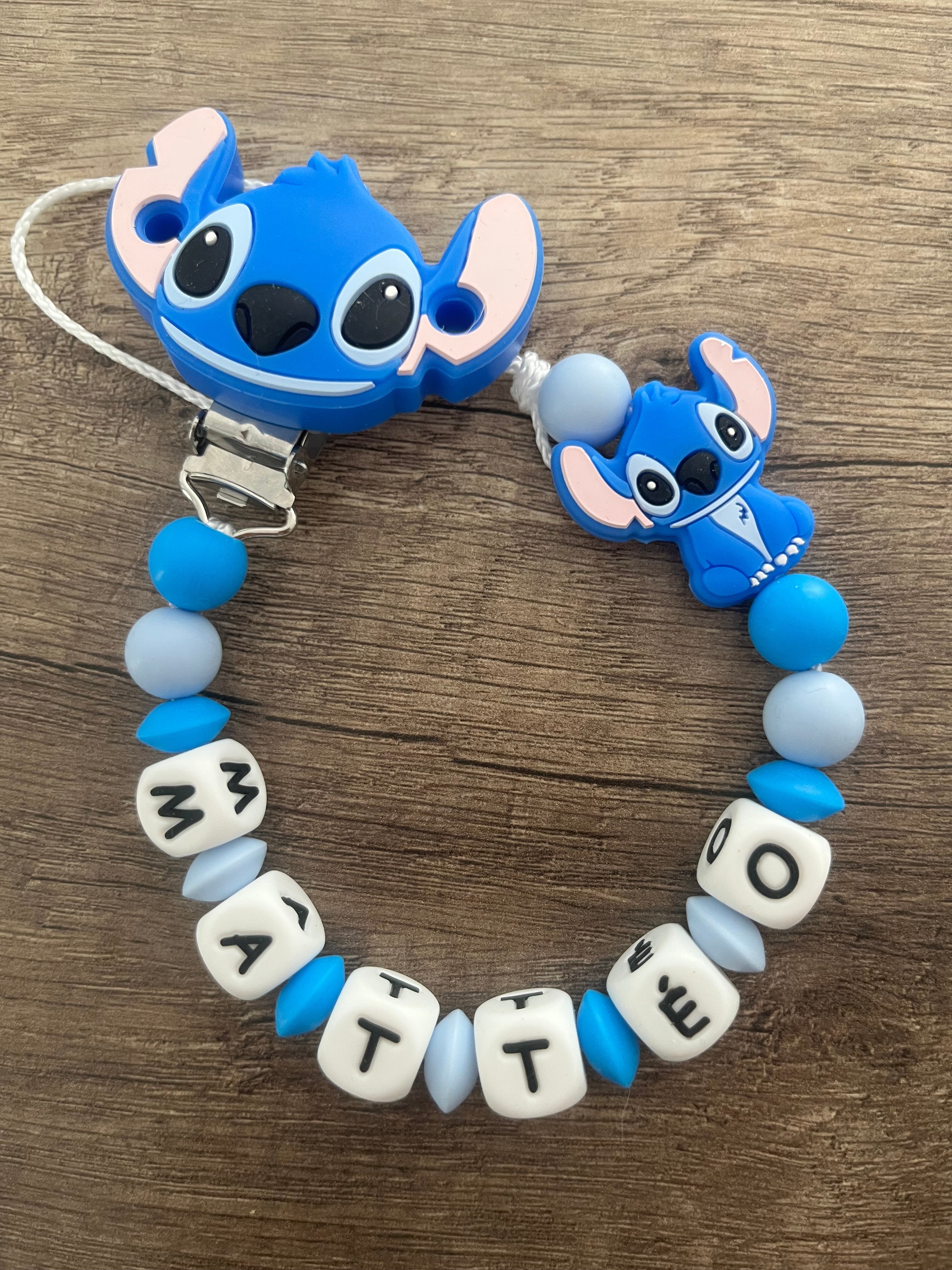 Attache tétine Disney Lilo et Stitch personnalisée KidCreationArtisanat