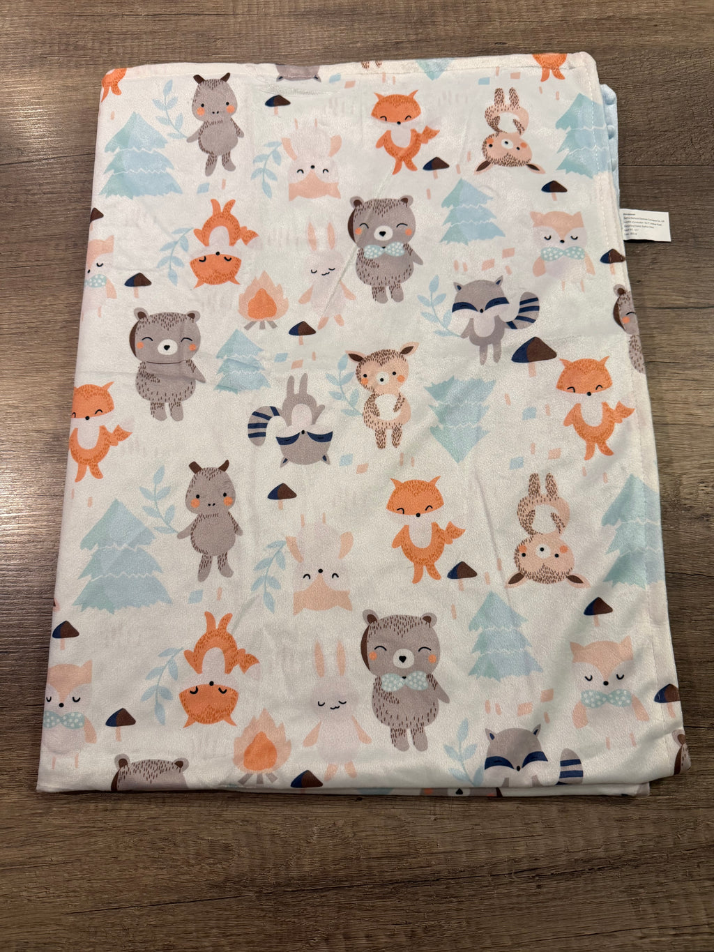 Couverture naissance minky bébé Cerf personnalisée