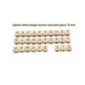 Option Lettres Beige/Marron – pour Attache Tétine Personnalisée