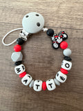 Attache tétine Moto personnalisée