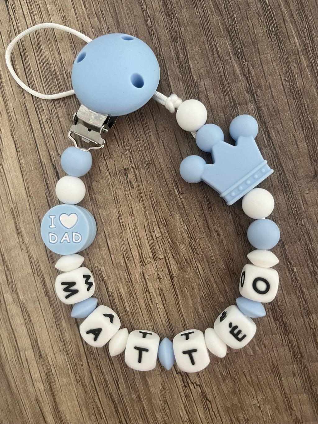 Attache tétine Couronne princesse personnalisée KidCreationArtisanat