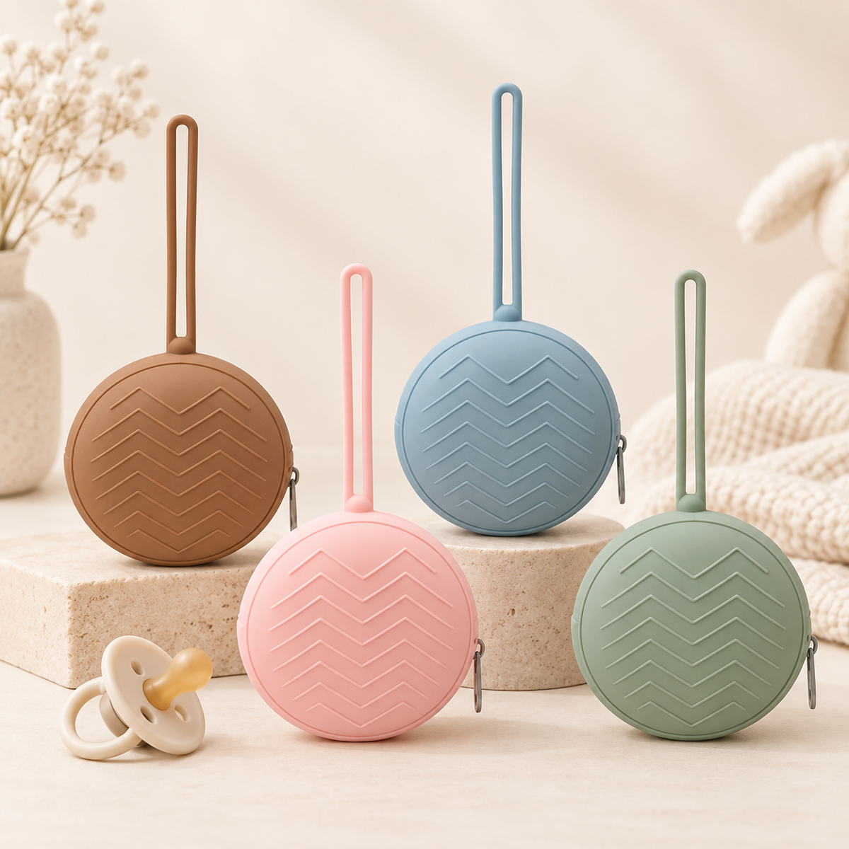 Étui à tétine en silicone – Boîte de rangement pour sucette