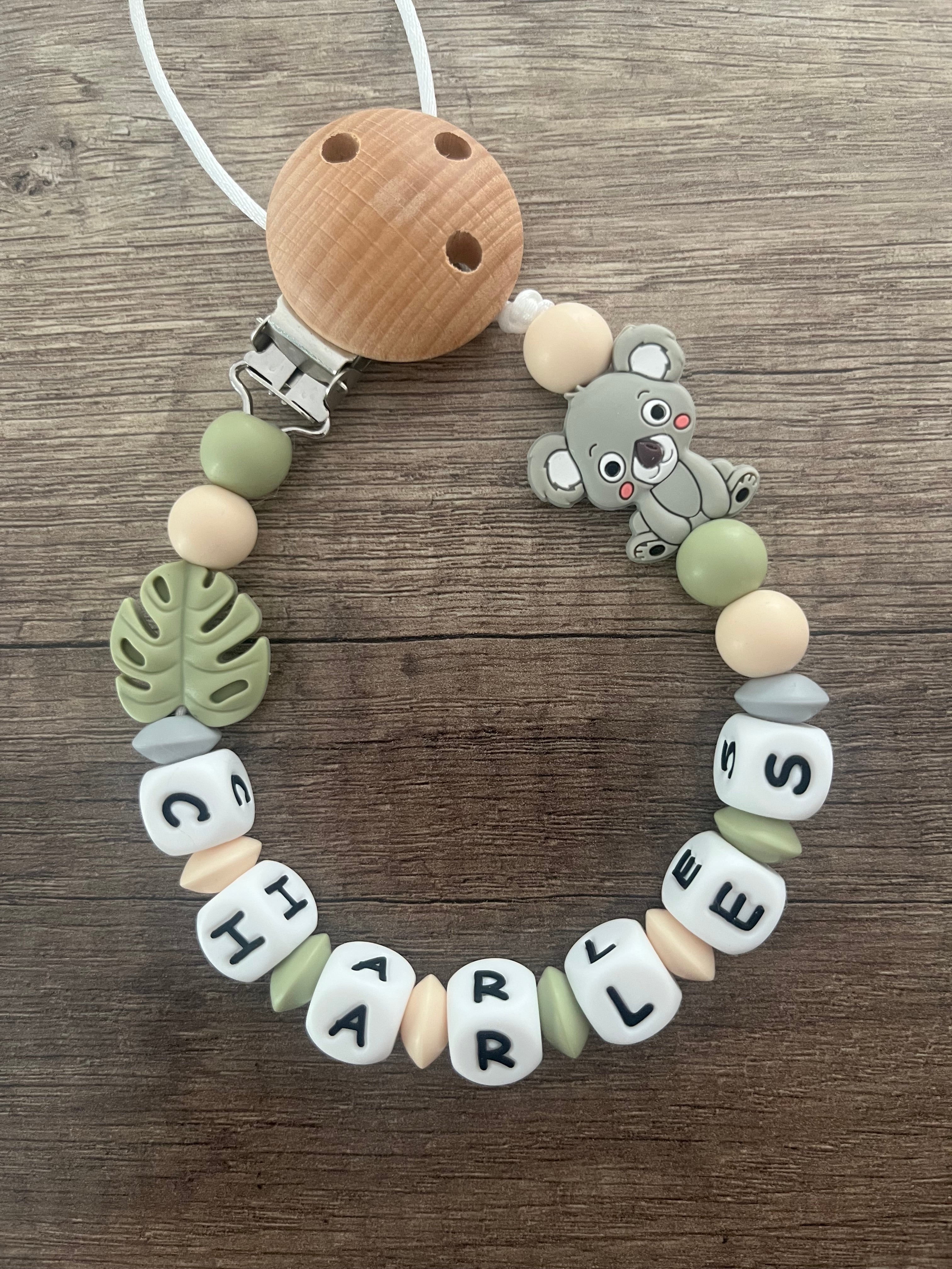 Attache tétine Koala personnalisée