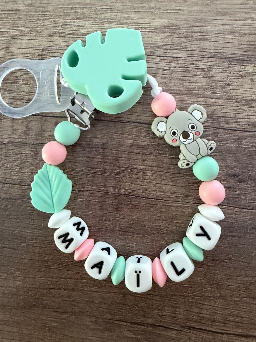 Attache tétine Koala personnalisée