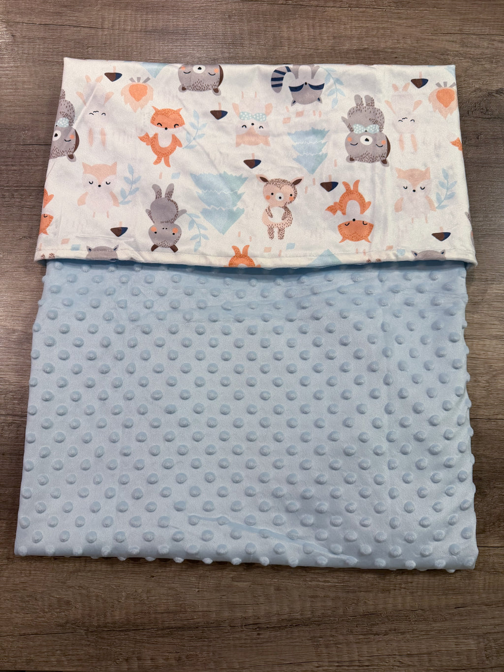 Couverture naissance minky bébé Cerf personnalisée