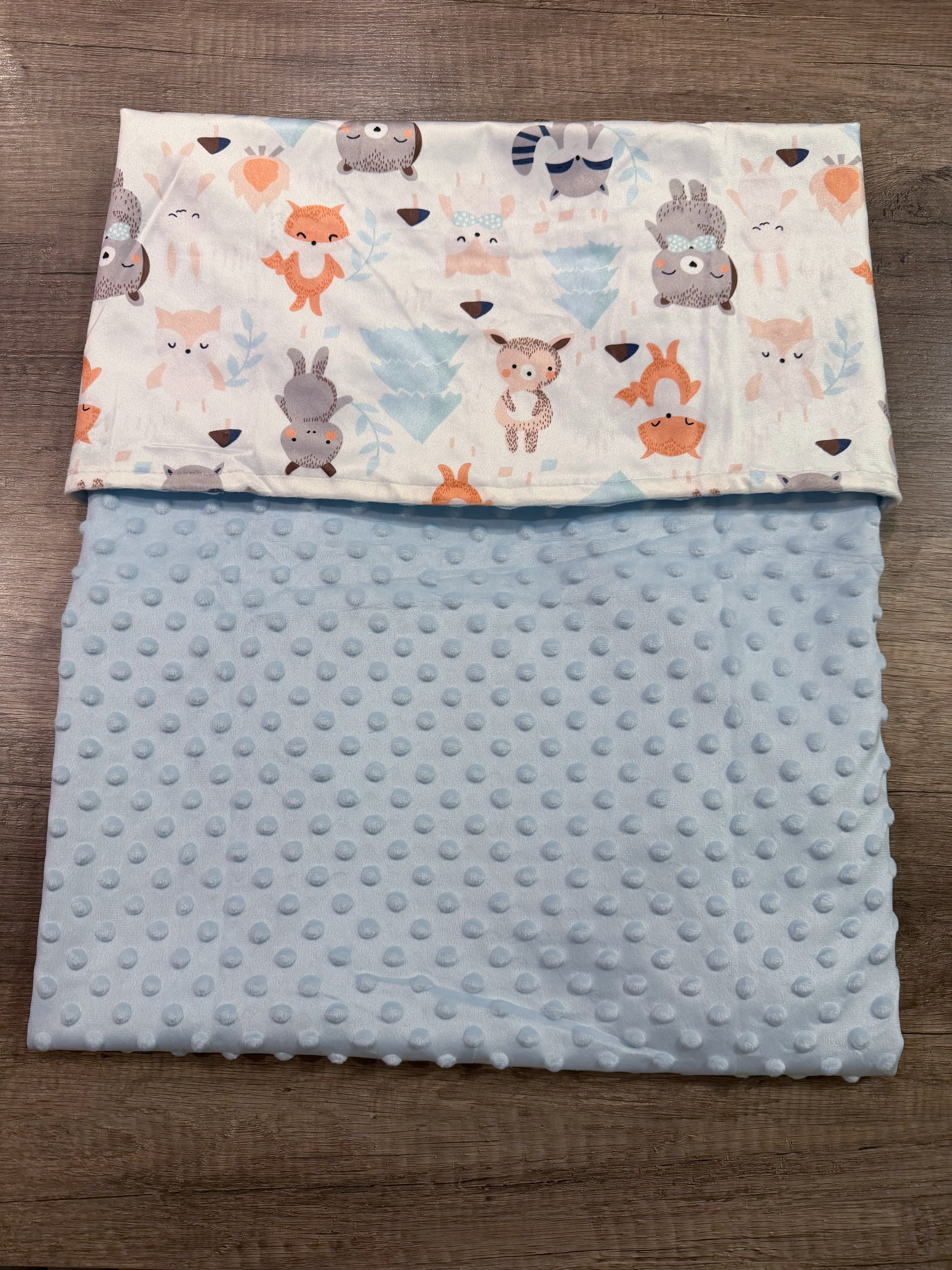 Couverture naissance minky bébé Cerf personnalisée