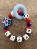 Anneau de dentition - Hochet personnalisé Football PSG KidCreationArtisanat