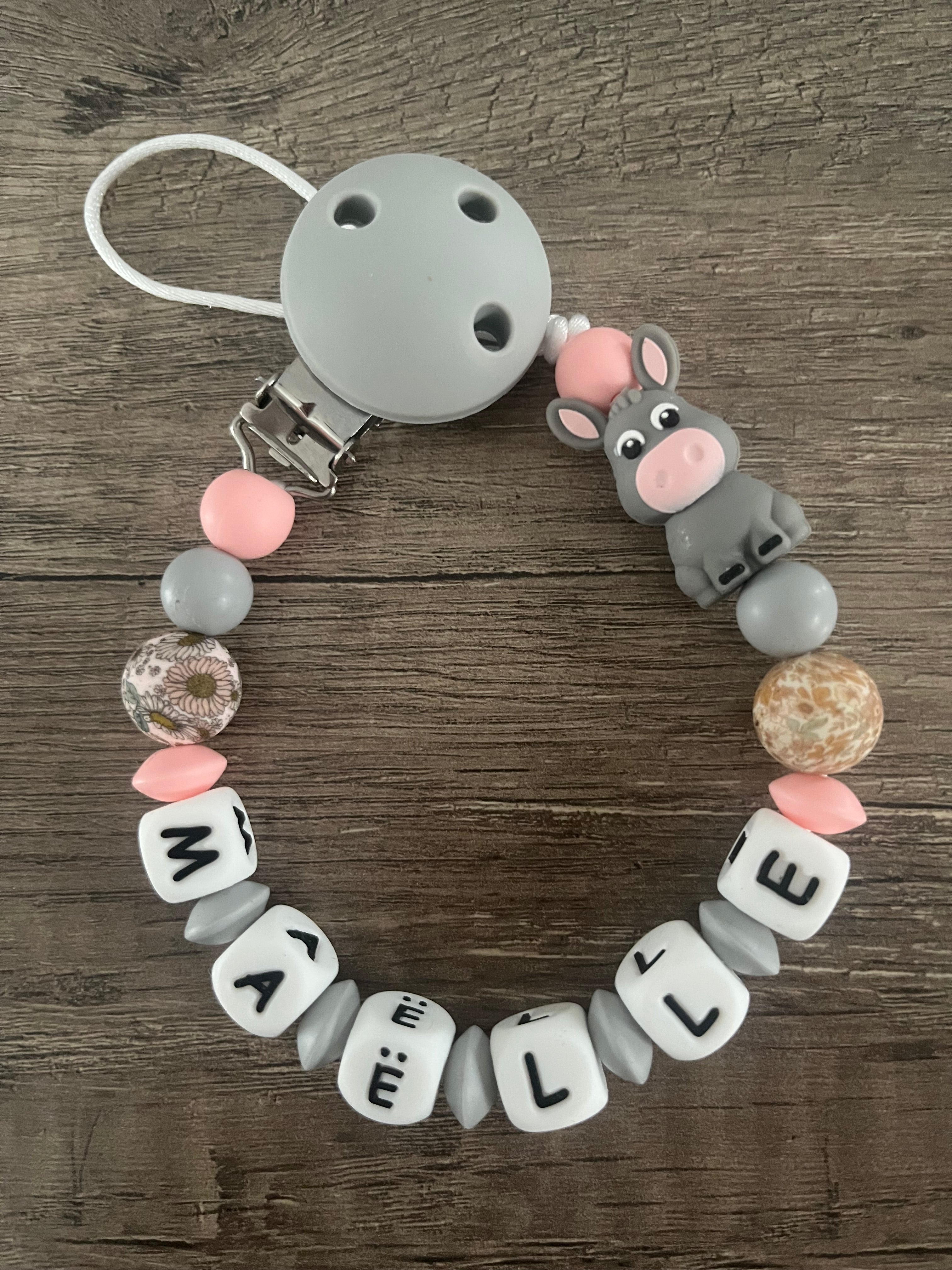 Attache tétine Âne 3D personnalisée