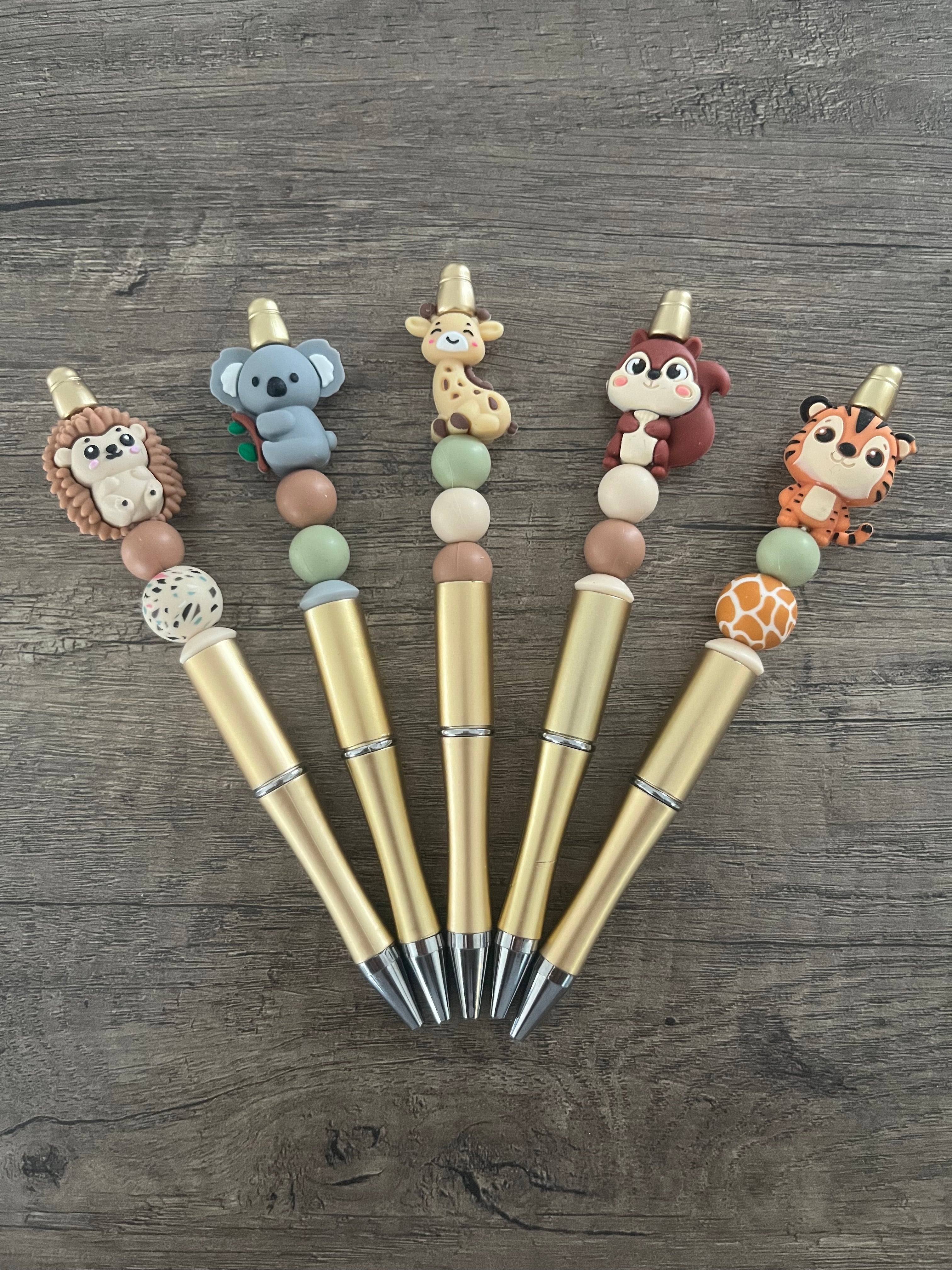 Stylos personnalisés Animaux avec perles 3D