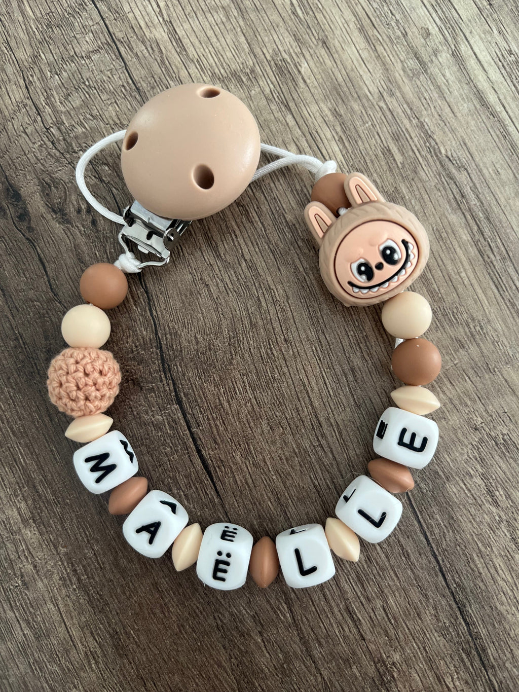 Attache tétine LABUBU créature monstre personnalisée KidCreationArtisanat