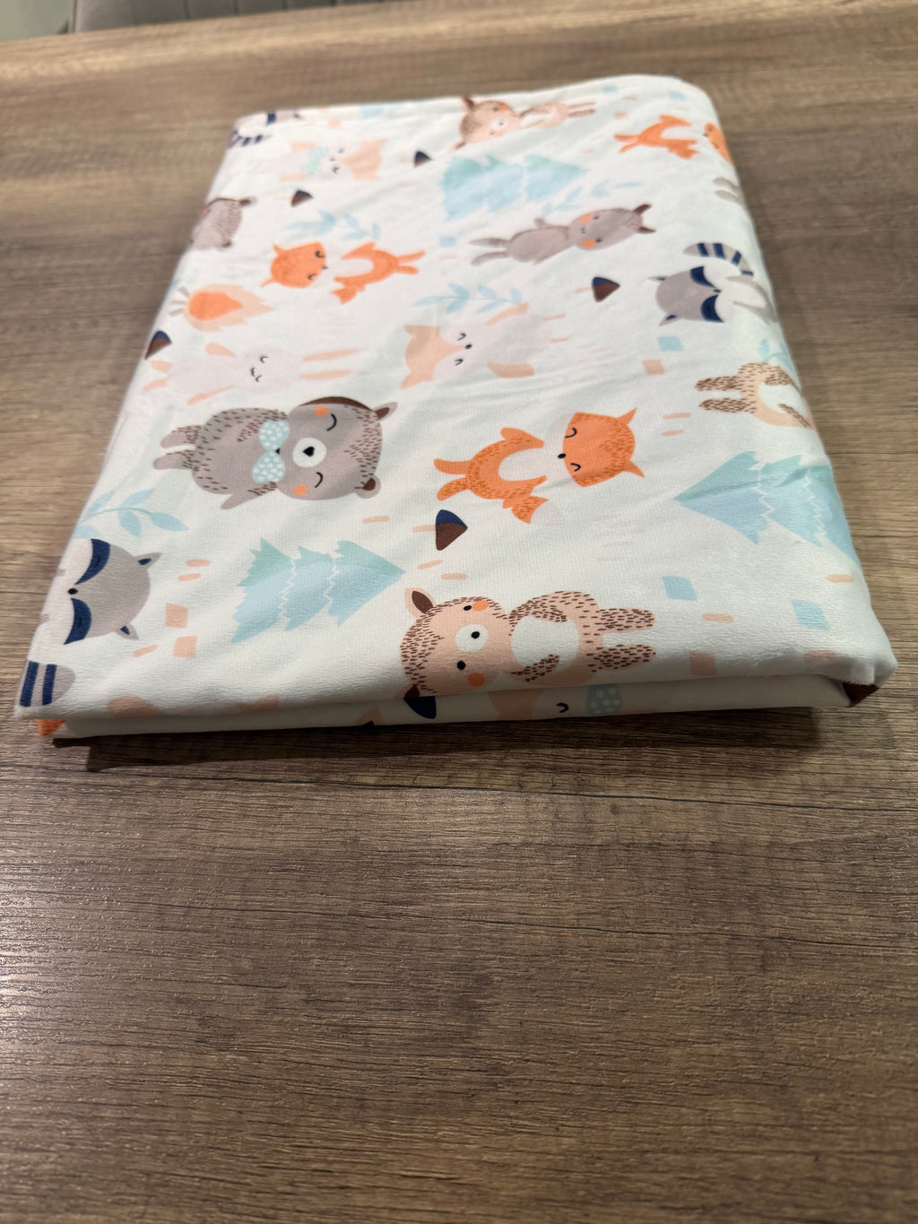 Couverture naissance minky bébé Cerf personnalisée