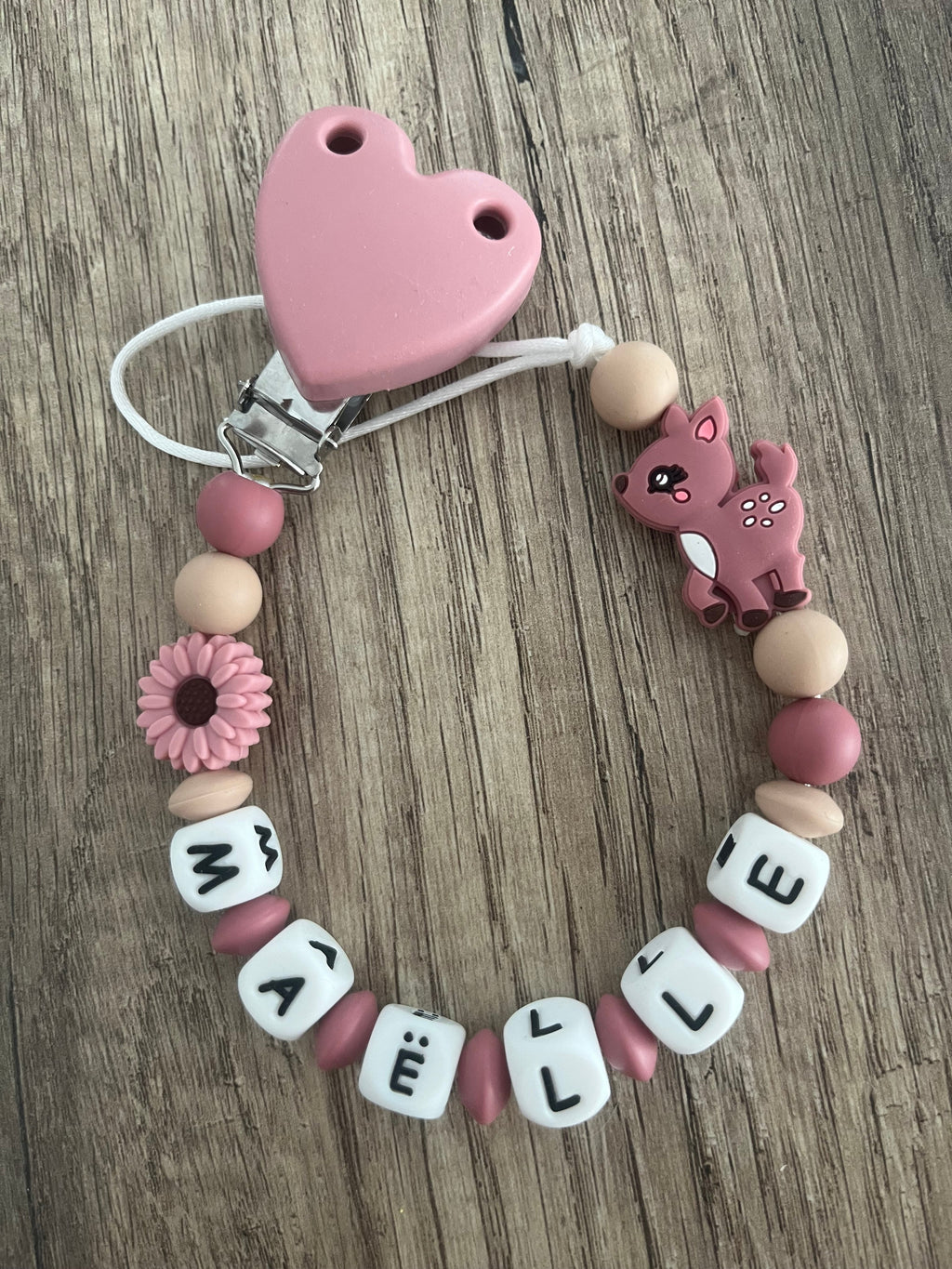 Attache tétine Paresseux personnalisée KidCreationArtisanat