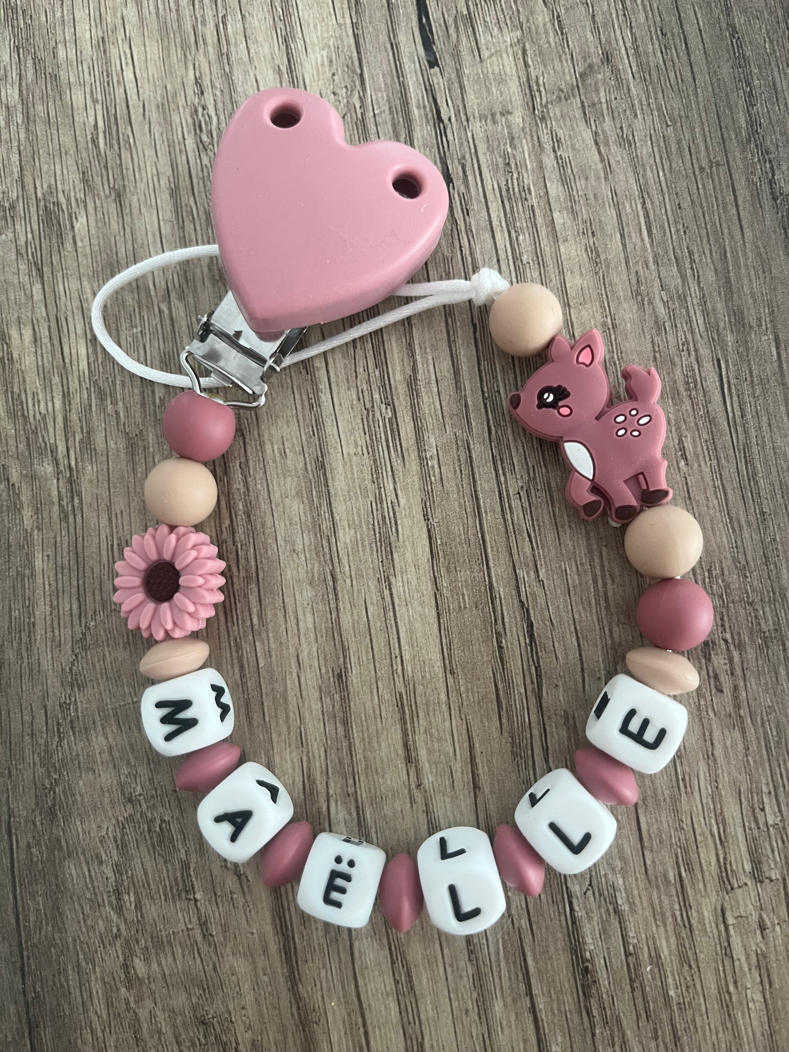 Attache tétine Paresseux personnalisée KidCreationArtisanat