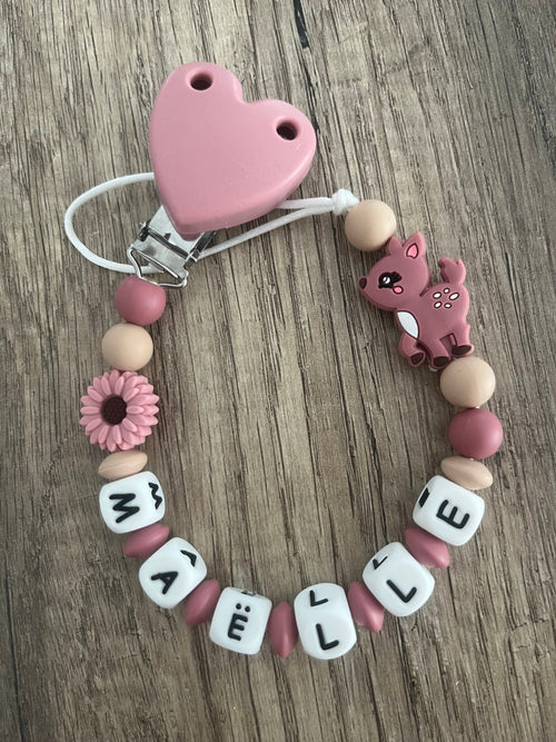 Attache tétine Paresseux personnalisée KidCreationArtisanat