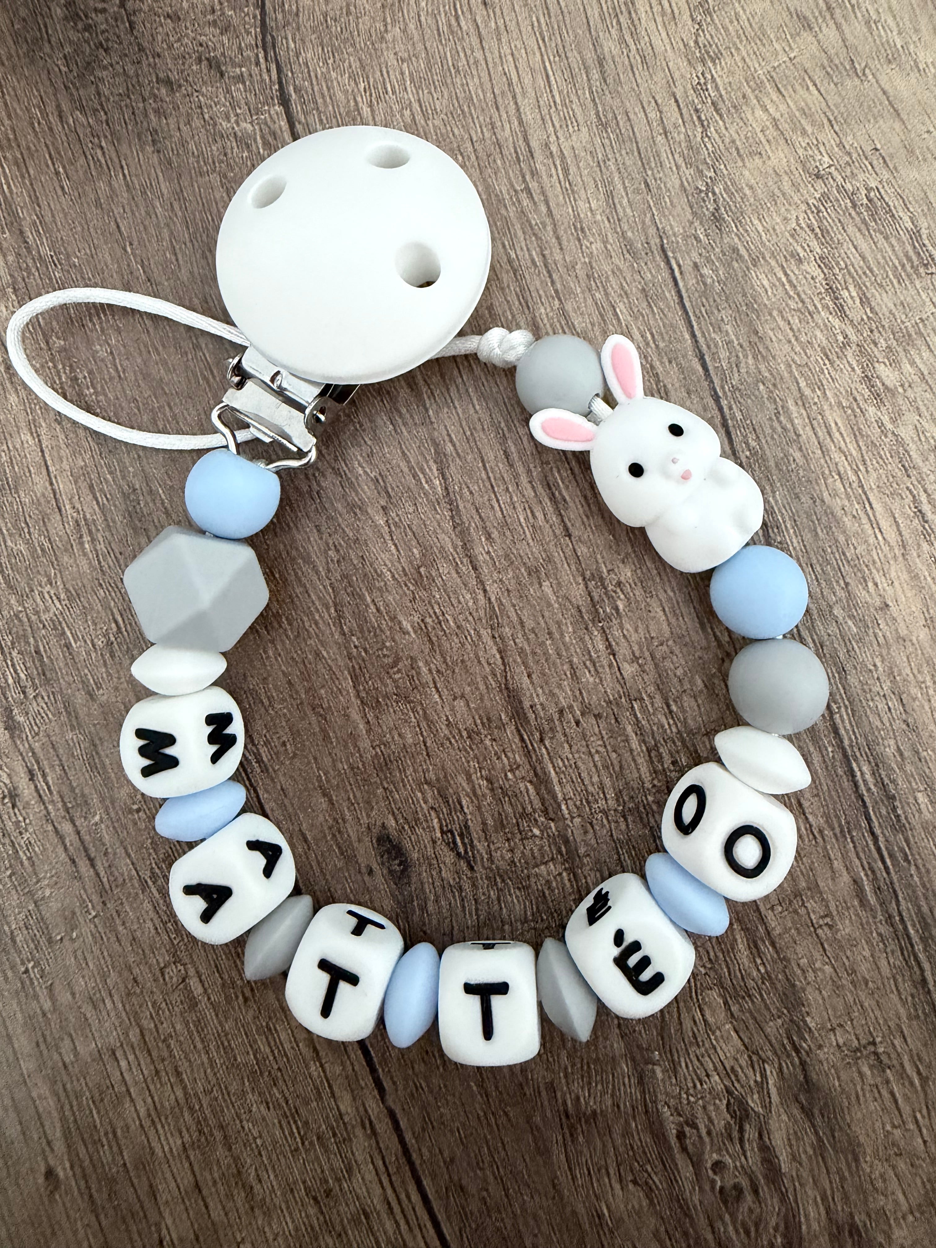 Attache tétine Lapin personnalisée