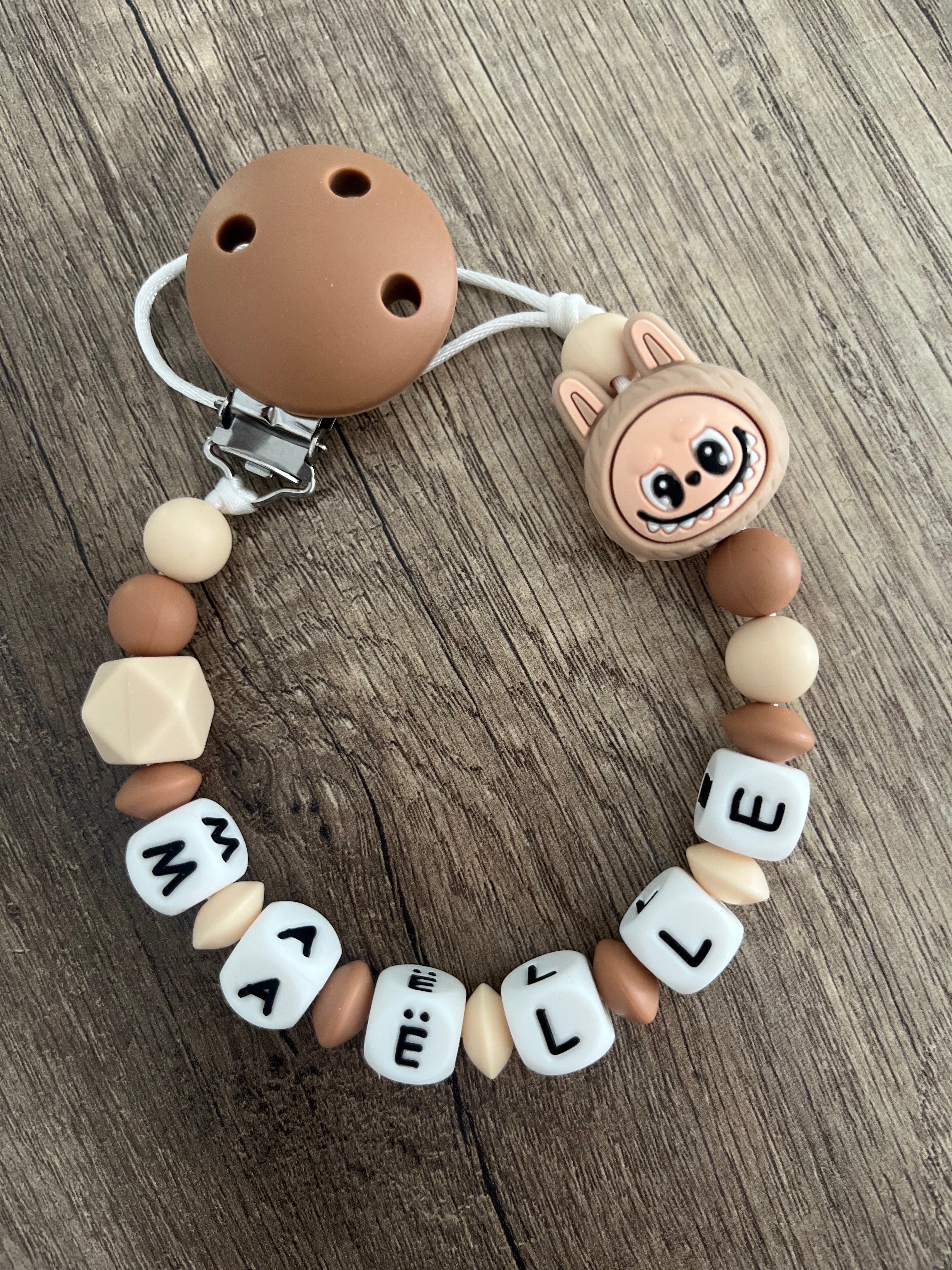 Attache tétine LABUBU créature monstre personnalisée KidCreationArtisanat