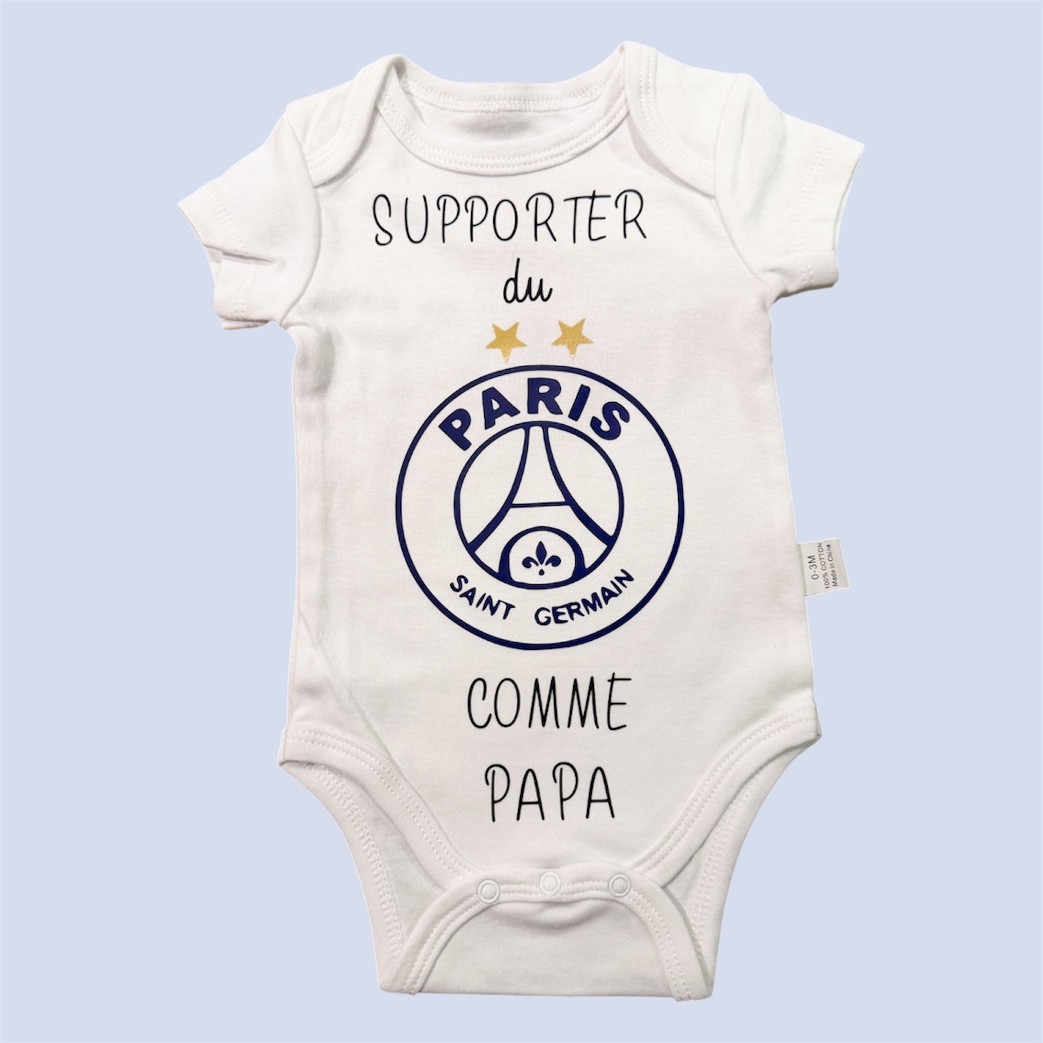 Body bébé personnalisé supporter PSG - cadeau original