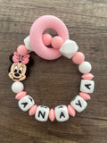 Anneau de dentition - Hochet personnalisé Minnie KidCreationArtisanat