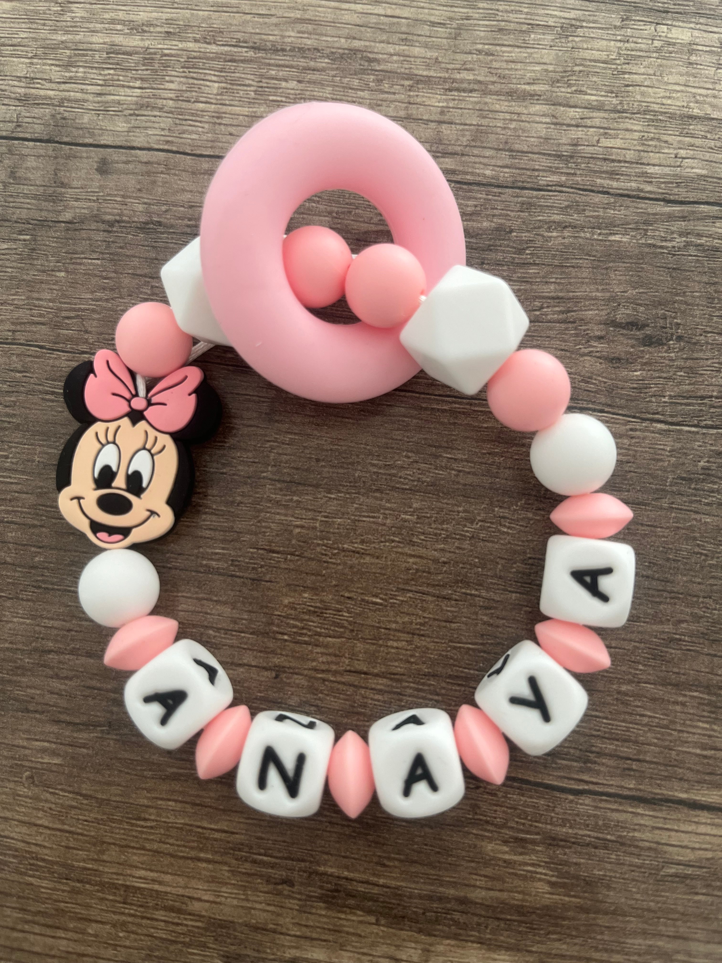 Anneau de dentition - Hochet personnalisé Minnie KidCreationArtisanat