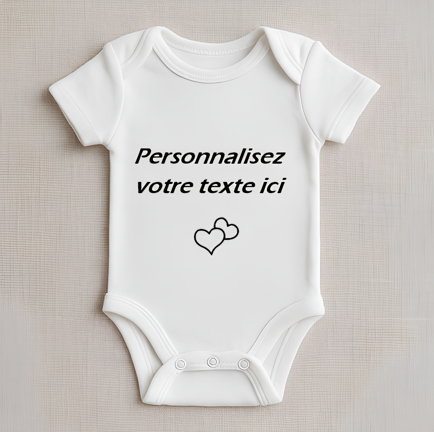 Body bébé personnalisé Texte ou prénom au choix - cadeau original - logo