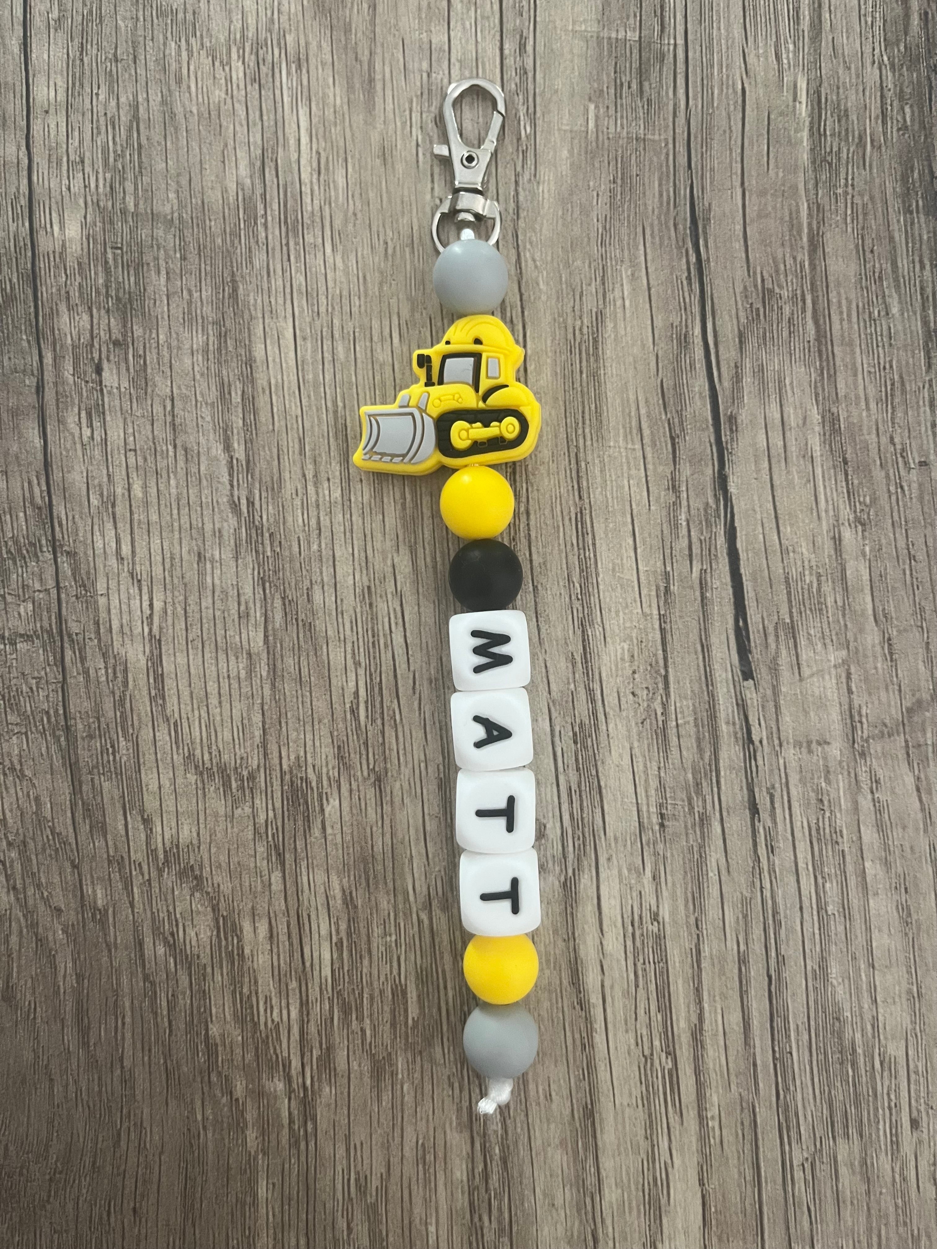 Porte-clés personnalisé Tracteur Bulldozer KidCreationArtisanat