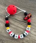 Attache tétine Disney Cars Flash Mcqueen personnalisée KidCreationArtisanat