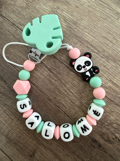 Attache tétine Panda personnalisée