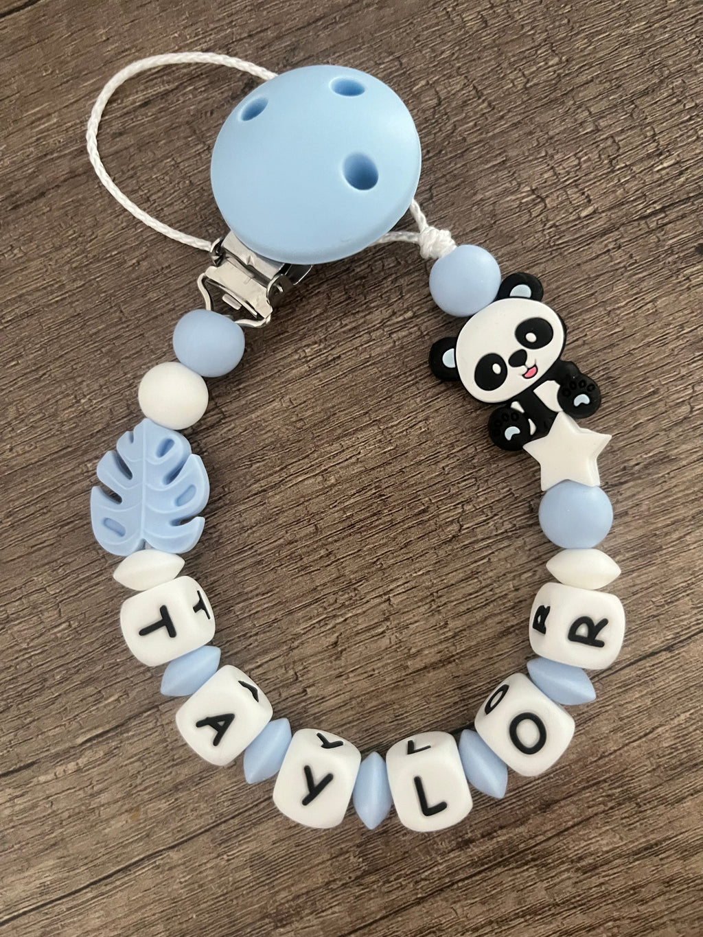 Attache tétine Panda personnalisée KidCreationArtisanat