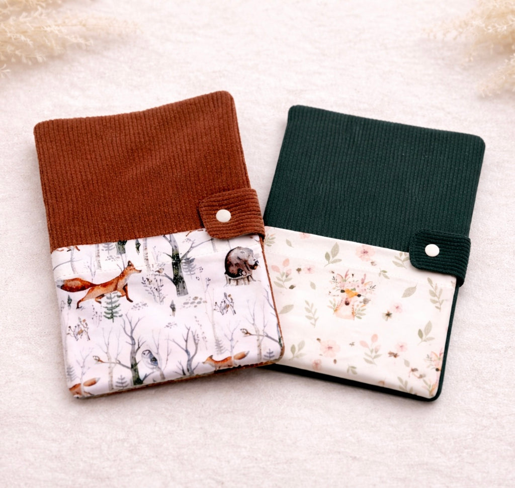 Protège carnet de santé bébé rouge cuivre à motif personnalisé
