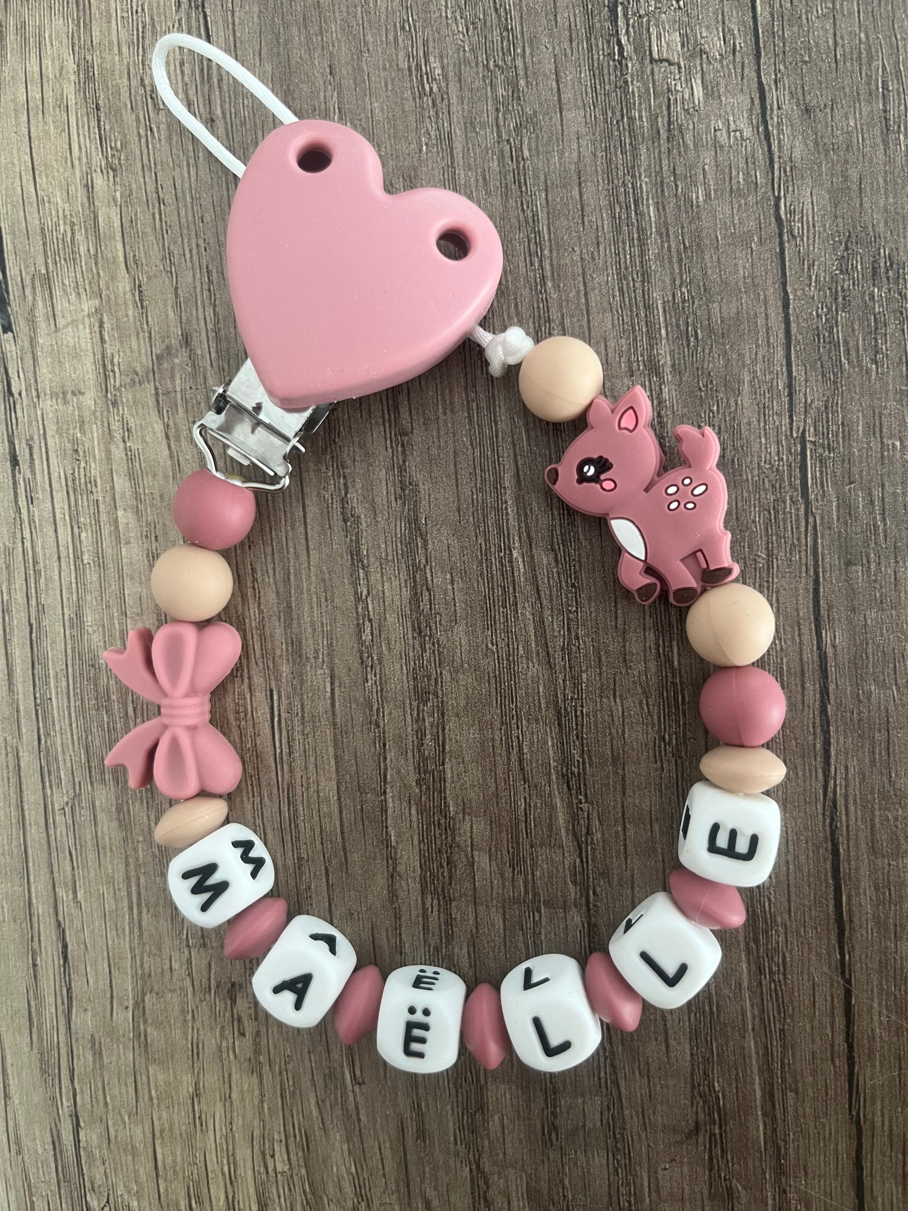 Attache tétine Paresseux personnalisée KidCreationArtisanat