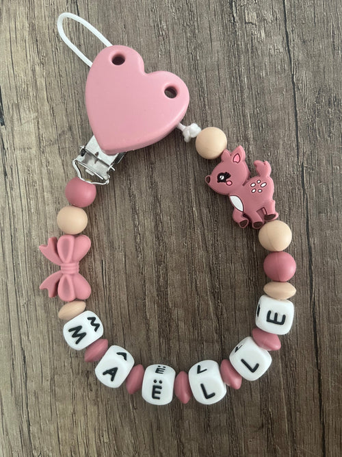 Attache tétine Paresseux personnalisée KidCreationArtisanat