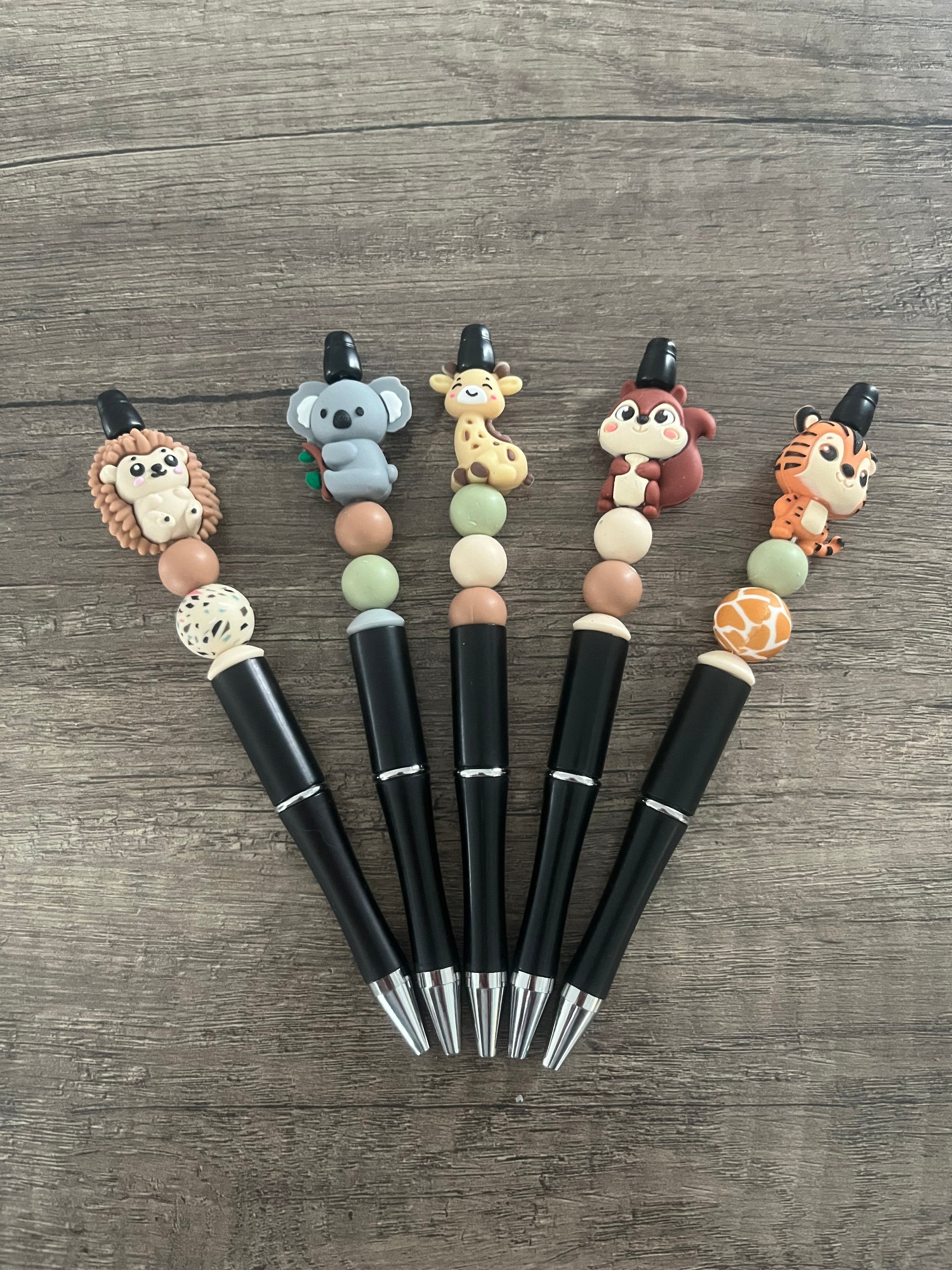 Stylos personnalisés Animaux avec perles 3D