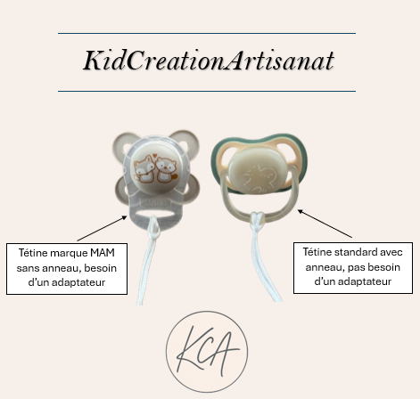 Attache tétine Couronne princesse personnalisée KidCreationArtisanat