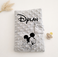 Protège carnet de santé bébé gris personnalisé avec motif