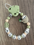 Attache tétine Paresseux personnalisée KidCreationArtisanat