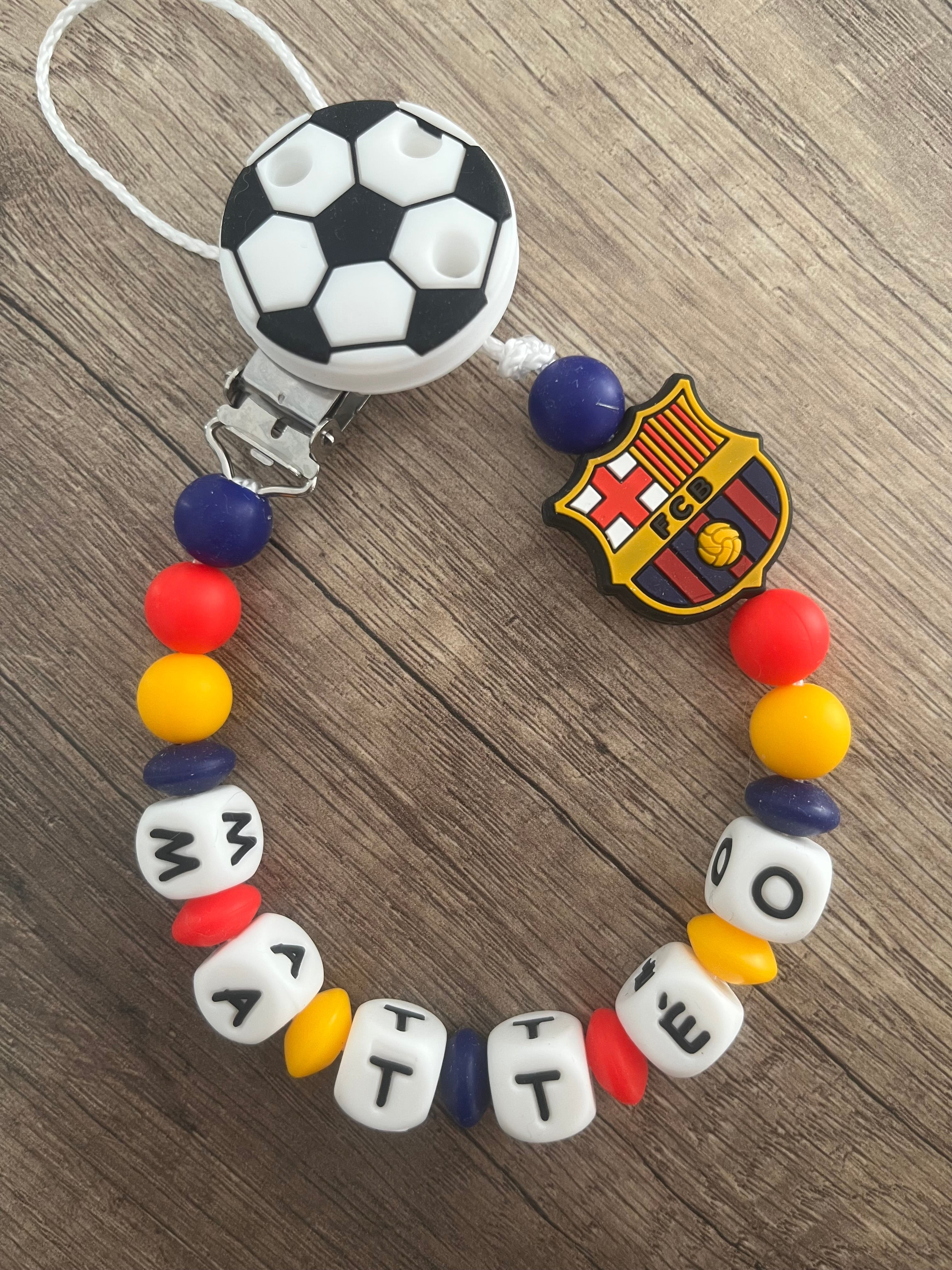 Attache tétine FC Barçelone Barça personnalisée KidCreationArtisanat