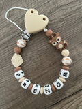 Attache tétine Biche Chevreuil Bohème personnalisée KidCreationArtisanat