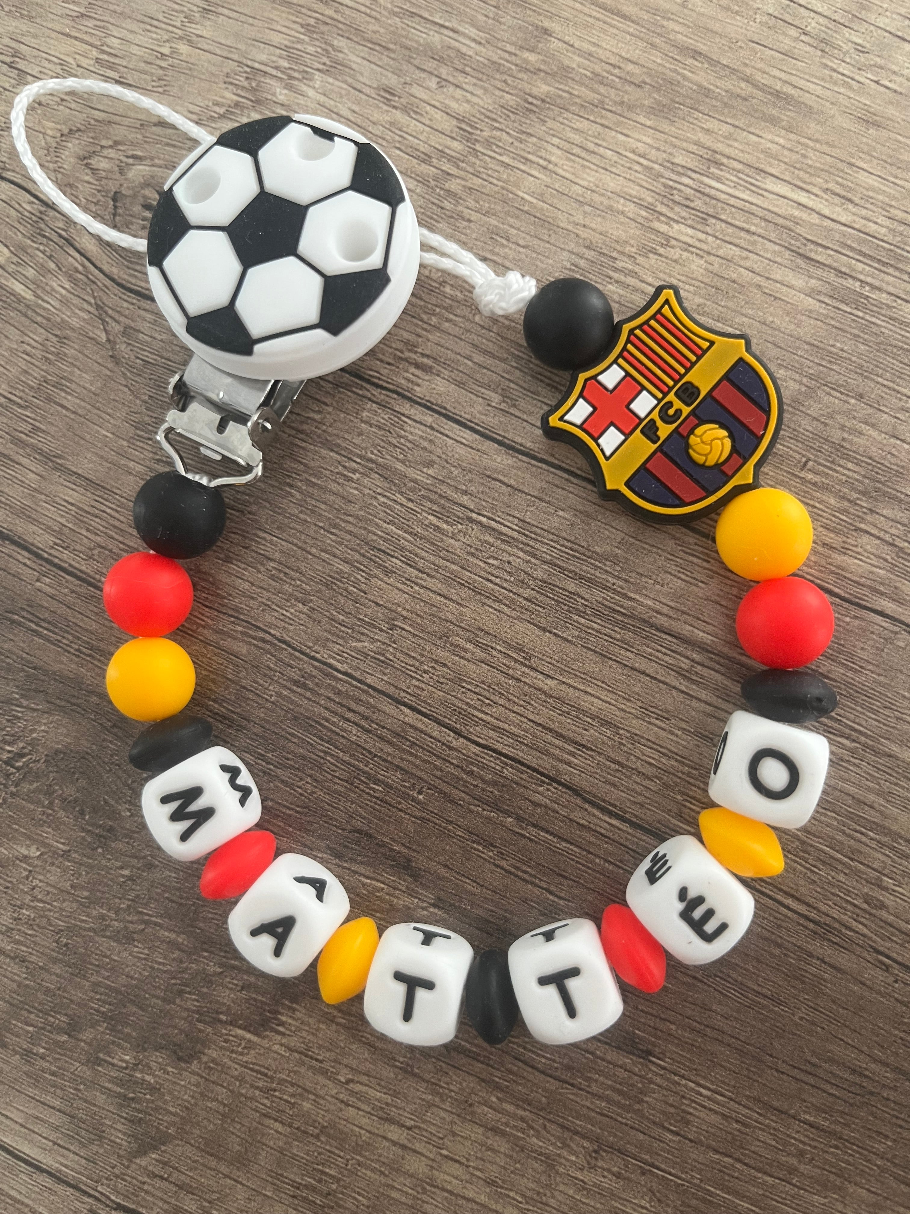 Attache tétine FC Barçelone Barça personnalisée KidCreationArtisanat