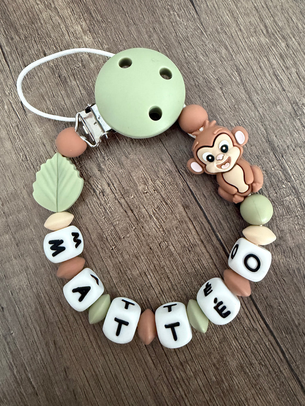 Attache tétine Singe personnalisée
