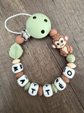 Attache tétine Singe personnalisée