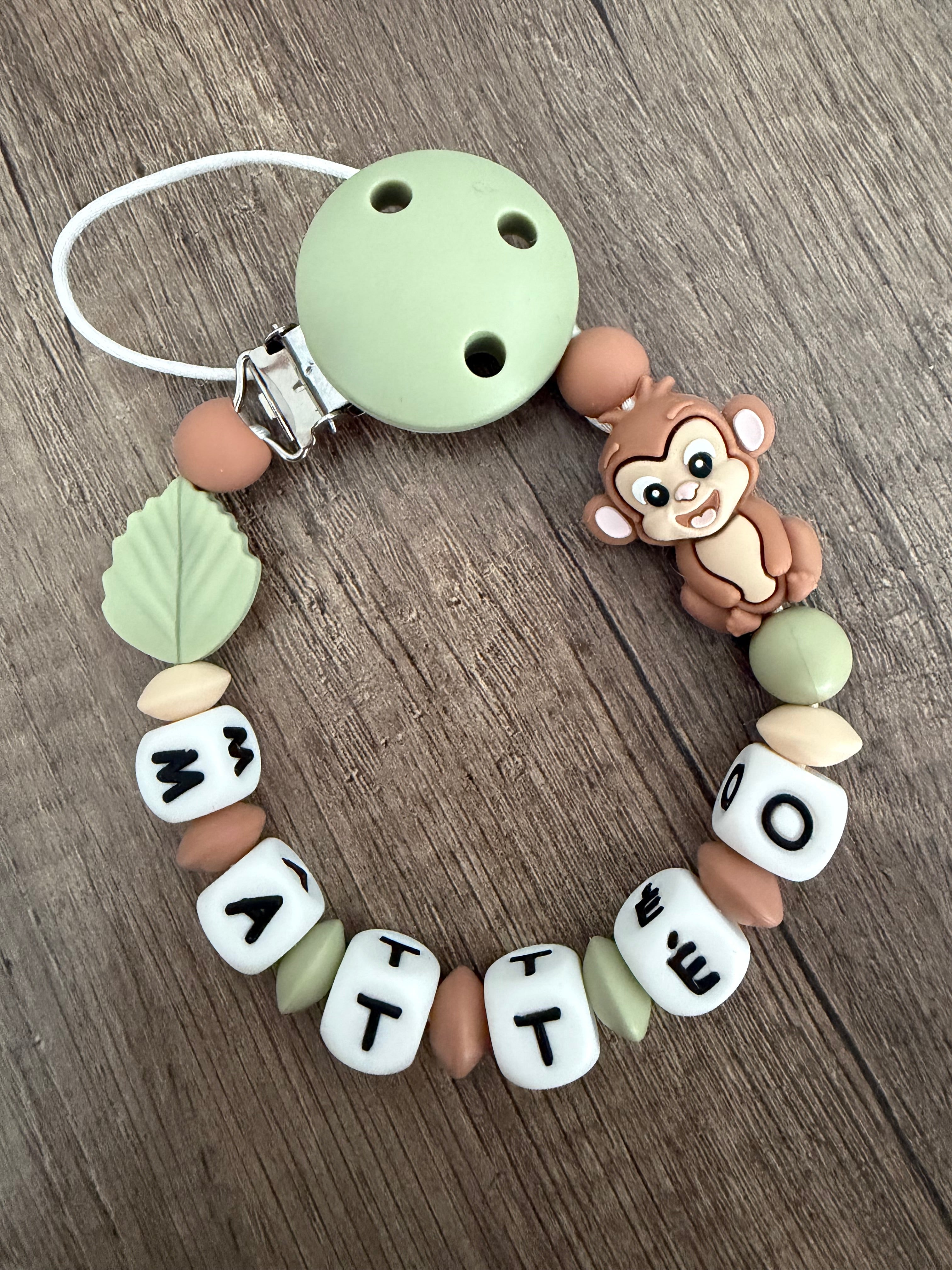 Attache tétine Singe personnalisée