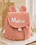 Sac à dos enfant rose corail personnalisé