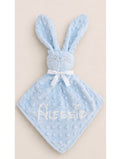 Doudou Lapin Bleu minky coton personnalisé