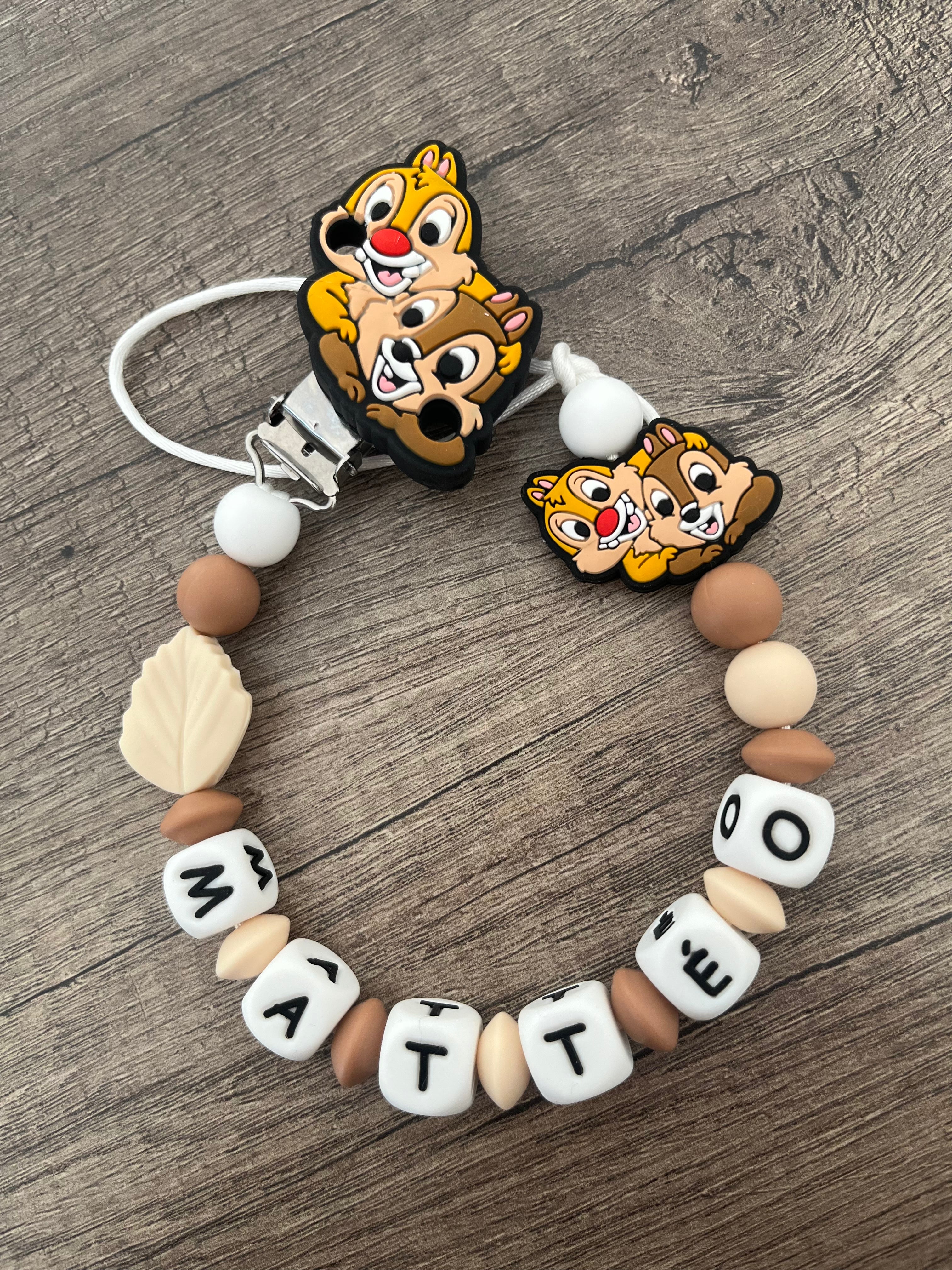 Attache tétine Disney Tic & Tac personnalisée