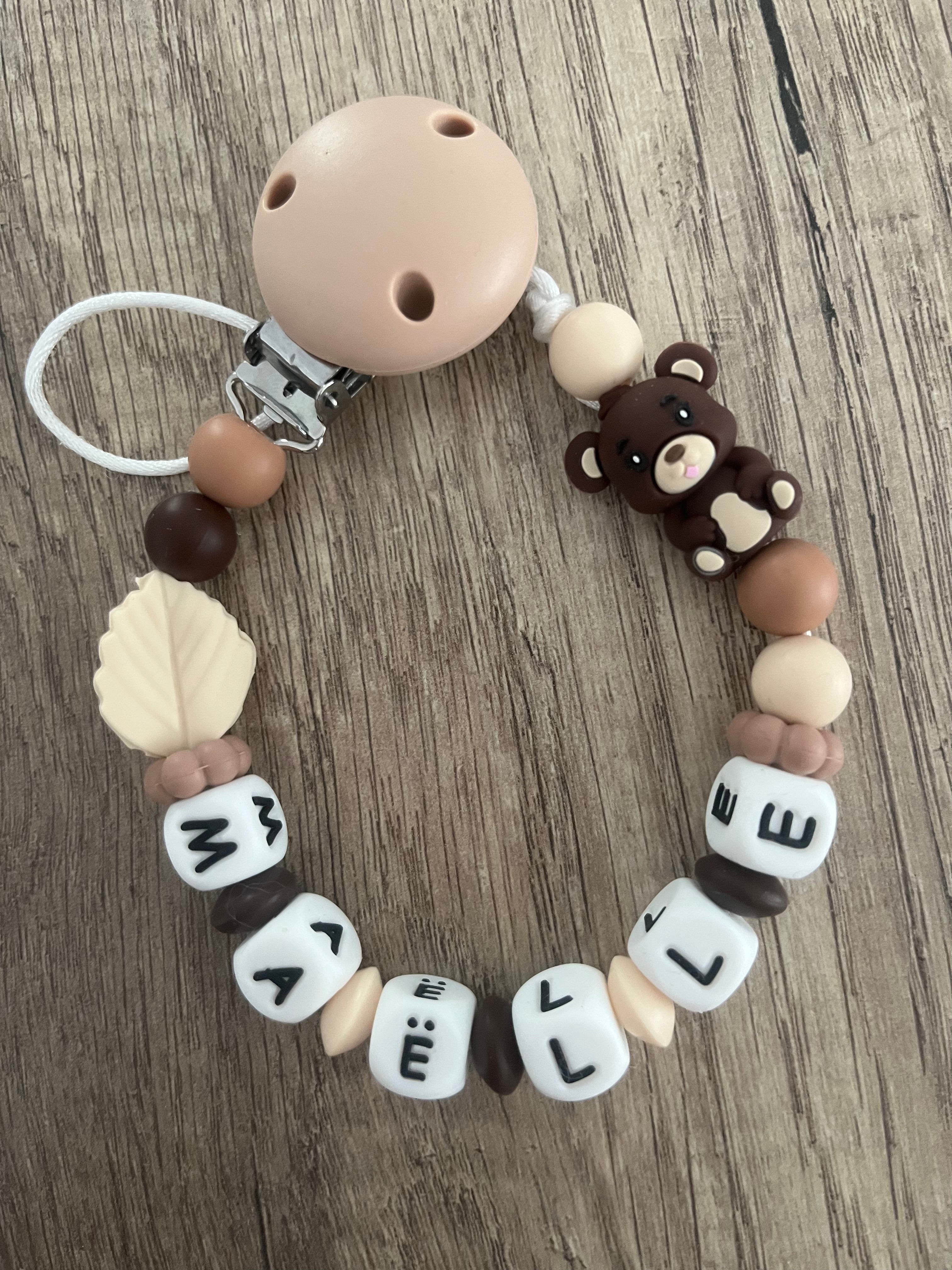 Attache tétine Ourson 3D personnalisée