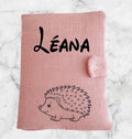 Protège carnet de santé bébé corail personnalisé avec motif