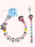 Coffret DUO Dora Bébé - Attache tétine et Porte-clés personnalisés