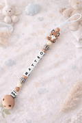 Attache tétine Renard Beige personnalisée