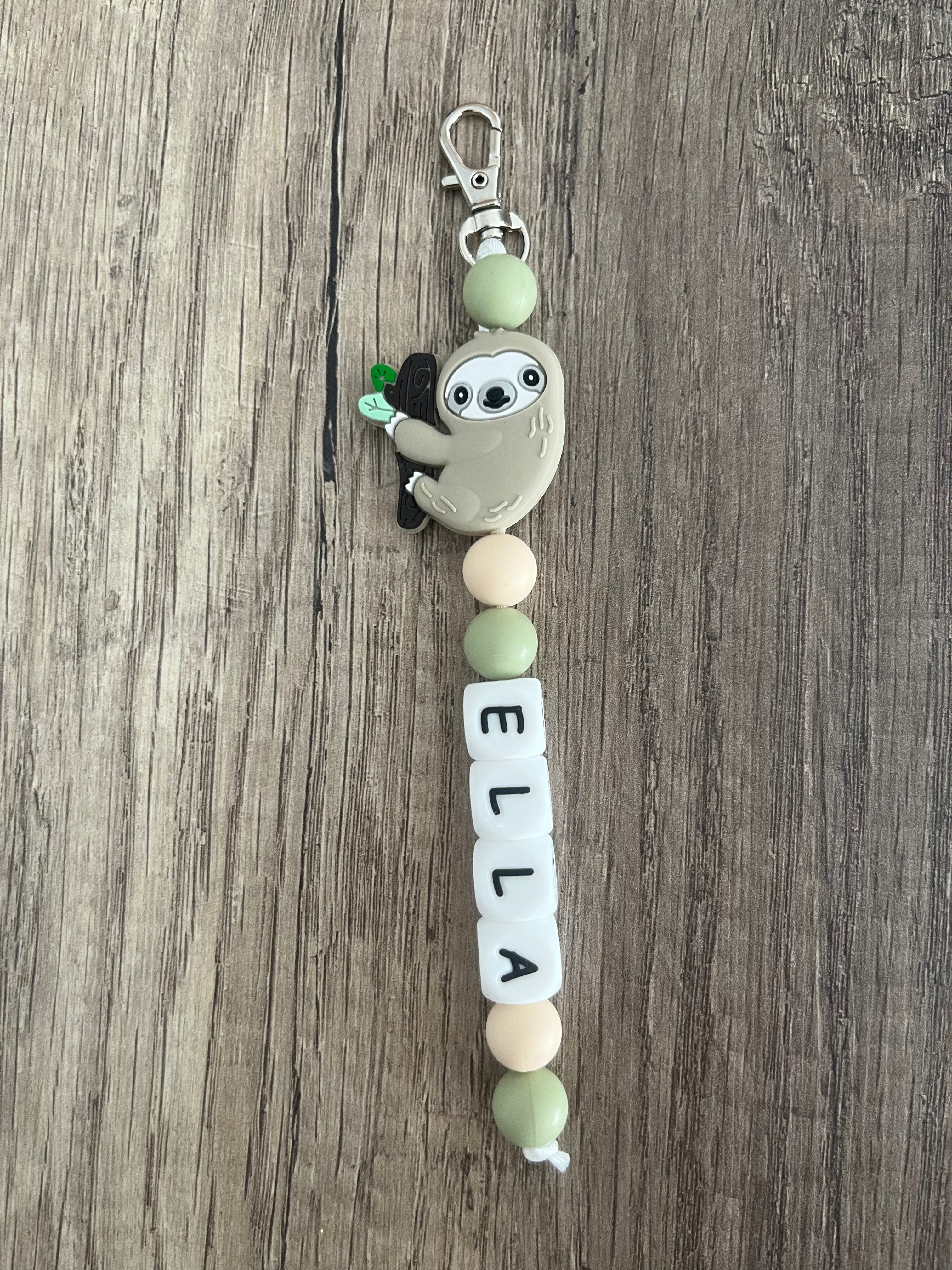 Porte-clés personnalisé Animal Paresseux KidCreationArtisanat