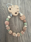 Attache tétine Renard Bois personnalisée KidCreationArtisanat